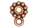 20 - TierraCast Pewter BAIL Large Hole Beaded Edge, Antique Copper Plated 