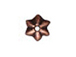 20 - TierraCast Pewter BEAD CAP Talavera Star, Antique Copper Plated 
