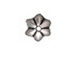 20 - TierraCast Pewter BEAD CAP Talavera Star, Antique Silver Plated 