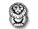 10 - TierraCast Antique Silver Plated Pewter Lion EuroBead