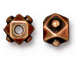 20 - TierraCast Pewter BEAD Faceted Cube Antique Copper Plated