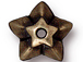 20 - TierraCast Pewter BEAD CAP Star Oxidized Brass
