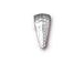 20 - TierraCast Pewter PINCH BAIL Small Hammertone Bright Rhodium Plated