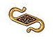 10 - TierraCast Pewter CLASP Celtic S Hook Antique Gold Plated