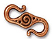 10 - TierraCast Pewter Pewter spiral S Hook Clasp Antique Copper Plated