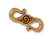10 - TierraCast Pewter Pewter spiral S Hook Clasp Antique Gold Plated