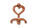10 - TierraCast Pewter CLASP Jubilee Swirl Heart Toggle Set, Antique Copper Plated