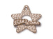 5 - TierraCast Pewter CLASP Hammered Star Toggle Set, Bright Rhodium Plated