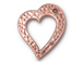 10 - TierraCast Pewter Floating Heart Charm Antique Copper Plated
