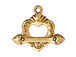 5 - TierraCast Pewter CLASP Sacred Heart Toggle Antique Gold Plated