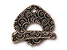 5 - TierraCast Pewter Toggle Large Spiral Bar & Ring Clasp, Oxidized Brass