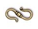 10 - TierraCast Pewter CLASP Classic S Hook Oxidized Brass