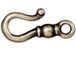 10 - TierraCast Pewter Classic Hook Clasp Brass Oxide Finish