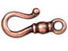 10 - TierraCast Pewter Classic Hook Clasp Antique Copper Plated