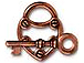 5 - TierraCast Pewter CLASP SET Lock & Key Antique Copper Plated