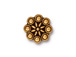 10 - TierraCast Pewter Czech Rosette Button Antique Gold Plated