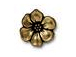 10 - TierraCast Pewter Button Apple Blossom Oxidized Brass