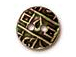 10 - TierraCast Pewter Button Round Coin Oxidized Brass