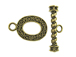 Pewter Large Oval Toggle Clasp 