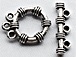 3 Strand Toggle Clasp Pewter Bead