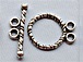 2 Strand Toggle Clasp Pewter Bead