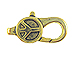 Antique Gold Plated Peace Sign Pewter Lobster Clasp