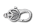 Antique Silver Plated  Peace Sign Pewter Lobster Clasp