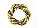 Gold Plated Twisted Pewter Ring