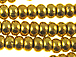 Gold Plated Pewter Rondelle Bead Strand