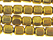 Gold Plated Pewter Square Bead Strand