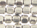 Silver Plated Pewter Square Bead Strand