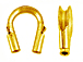 Gold Plated Copper Wire Protector Pewter Bead