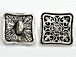 Button Clasp Pewter Bead