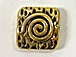 Square Scroll Swirl Pewter Bead