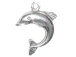 Pewter Left Facing Dolphin Charm