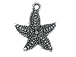 Large Starfish Pewter Charm