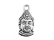 Antique Silver Plated Buddha Head Pewter Pendant