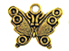 Gold Plated Butterfly Pewter Pendant