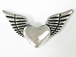 Heart with Wings Pewter Pendant