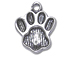 Pewter Paw Print Charm - (15 X 12mm)