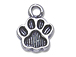 11mm Pewter Paw Print Charm