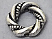 10.5mm Pewter Twisted Ring Spacer Bead 