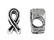 Pewter Large Hole Ribbon Euro-Bead