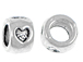 Pewter Large Hole 4 Heart Euro-Bead