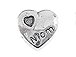 Heart Mom Large Hole Pewter Bead