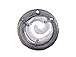 Small Round Swirl Pewter Pendant