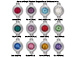 TierraCast Bright Rhodium Plated Pewter 6749 series Birthstone Links, Set of 12, with Tanzanite