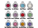 TierraCast Bright Rhodium Plated Pewter 6755 series Birthstone Drops, Set of 12, with Tanzanite