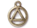 10 - TierraCast Oxidized Brass Pewter Recovery Charm