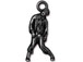 10 - TierraCast Black Finish Pewter Zombie Charm